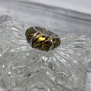 Designer camille lucie enamel statement ring